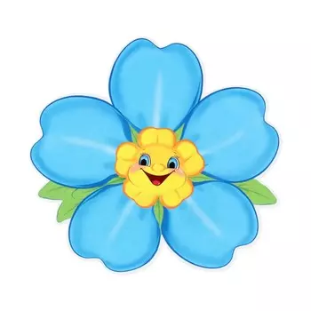 Плакат вырубной "Незабудка" 13х13,4 см