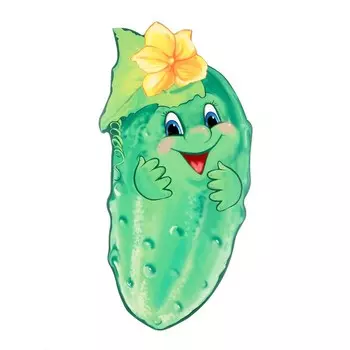 Плакат вырубной "Огурец" 23х22 см