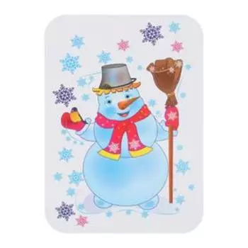 Плакат вырубной "Снеговик" А5