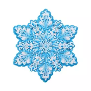 Плакат вырубной "Снежинка - 10" 12х12 см