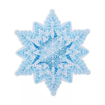 Плакат вырубной "Снежинка - 11" 12х12 см
