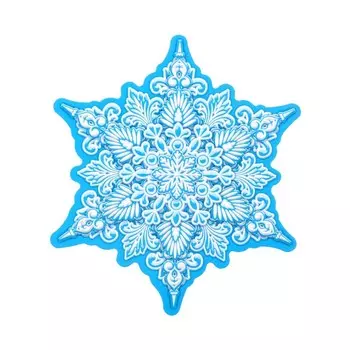 Плакат вырубной "Снежинка - 1" 12х12 см