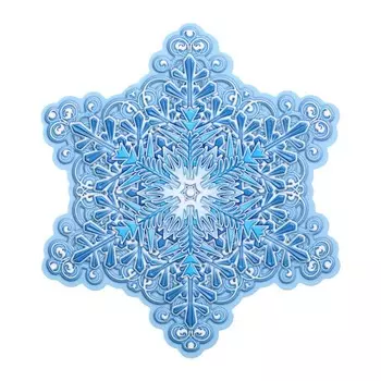 Плакат вырубной "Снежинка - 9" 12х12 см