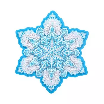 Плакат вырубной "Снежинка" белка, 28,5х28,5 см