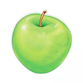 Плакат вырубной "Зелёное яблоко" 10х9 см