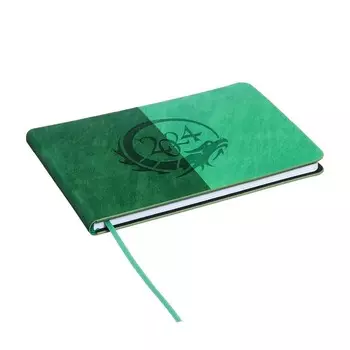 Планинг датированный 2024, 160х105мм, 64 листа Гонконг, твердый переплёт, искусственная кожа, блинтовое тиснение, белый офсет 80 г/м, изумруд + зеленый