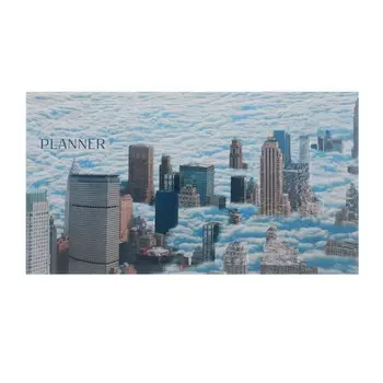 Планинг карманный недатированный, 64 листа, "Небоскребы", твёрдая обложка, матовая ламинация, выборочный лак, блок 65 г/м2