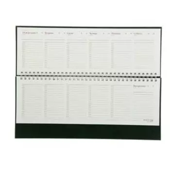 Планинг недатированный 64 листа на гребне, твёрдая обложка бумвинил, блок 70 г/м2, зелёный