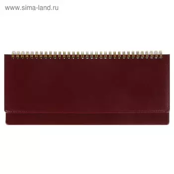 Планинг недатированный 64 листа на гребне Sidney Nebraska, твёрдая обложка, искусственная кожа, блок 70 г/м2, бордовый