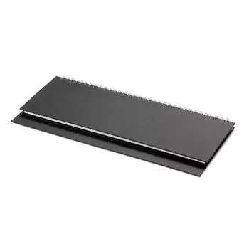 Планинг недатированный 64 листа на гребне, твёрдая обложка бумвинил, блок 70 г/м2, чёрный