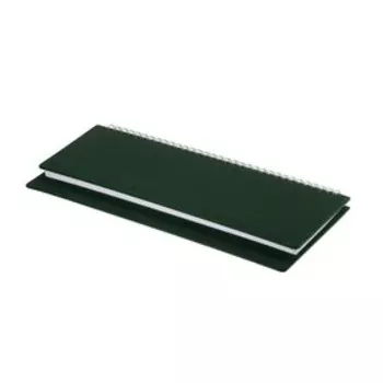 Планинг недатированный 64 листа на гребне Velvet, твёрдая обложка, искусственная кожа, блок 70 г/м2, тёмно-зелёный