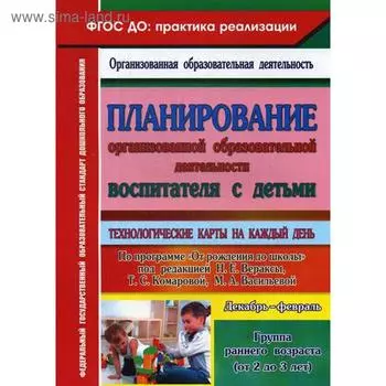 Планирование организованной образовательной деятельности воспитателя с детьми по программе «От рождения до школы». Технологические карты. Декабрь-февраль. Группа раннего возраста от 2 до 3 лет. Небыкова О. Н.