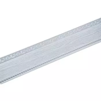 Планка для карниза «Есенин», высота 7 см, длина 25 м, цвет серебро/патина белая