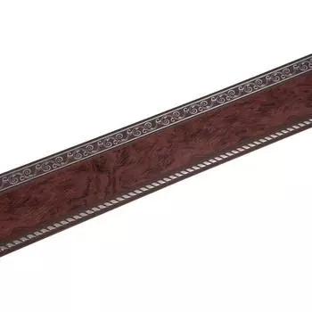 Планка для карниза «Есенин», высота 7 см, длина 25 м, цвет серебро/бубинго