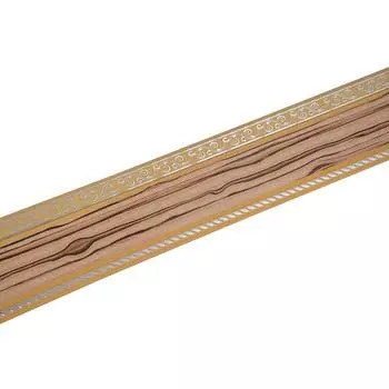 Планка для карниза «Есенин», высота 7 см, длина 25 м, цвет серебро/зебрано натуральный