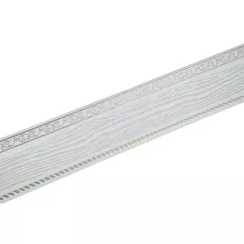 Планка для карниза «Есенин», высота 7 см, длина 25 м, цвет золото/патина белая