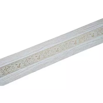 Планка для карниза «Грация», высота 7 см, длина 25 м, цвет золото, патина белая