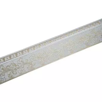 Планка для карниза «Кружево», высота 7 см, длина 25 м, цвет золото, белый