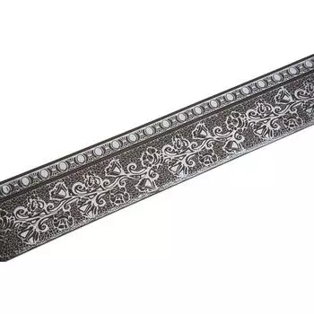 Планка для карниза «Кружево», высота 7 см, длина 25 м, цвет серебро, шоколад