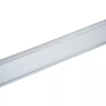 Планка для карниза «Меандр», высота 7 см, длина 25 м, цвет серебро, белый