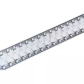 Планка для карниза «Прованс», высота 7 см, длина 25 м, цвет белый, с черным