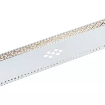 Планка для карниза «Ромб», высота 7 см, длина 25 м, цвет золото, белый