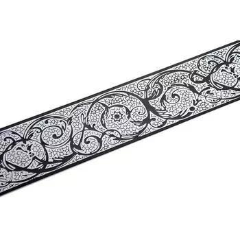 Планка для карниза «Вензель», высота 7 см, длина 25 м, цвет белый с чёрным