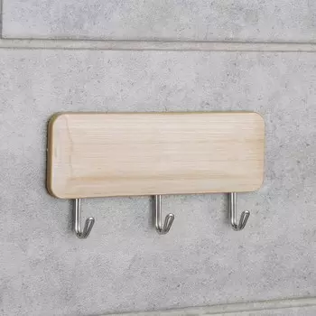 Планка Nature, 3 крючка, цвет светлое дерево