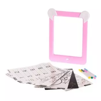 Планшет для рисования 3D «Зайка», с ручками и карточками, цвет МИКС