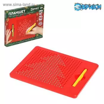 Планшет обучающий «Магнитное рисование», 380 отверстий, цвет красный