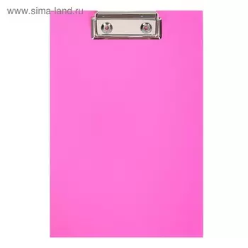 Планшет с зажимом А5, ErichKrause Neon, розовый