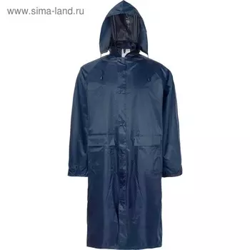 Плащ влагозащитный, полиэстер, цвет синий, размер 62-64 (4XL)