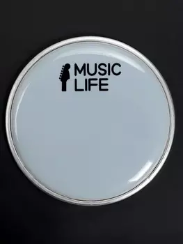 Пластик для барабана Music Life 6 дюймов, белый