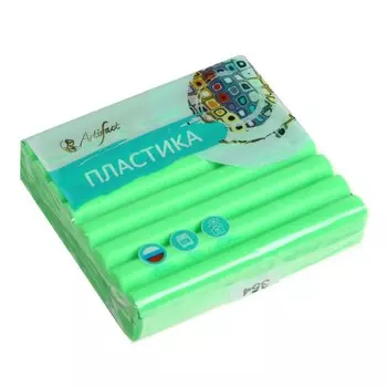 Пластика - полимерная глина, 56 г, флуоресцентный, Зелёный