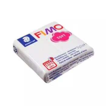 Пластика - полимерная глина, 57 г, Soft, белый