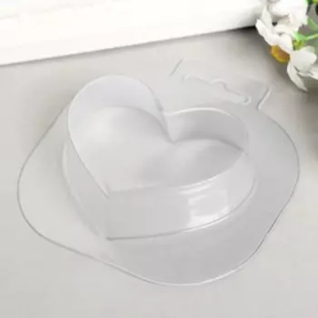 Пластиковая форма "Сердечко" 8х6,5 см