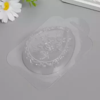 Пластиковая форма "Яйцо с розочками" 9,5х7,5 см