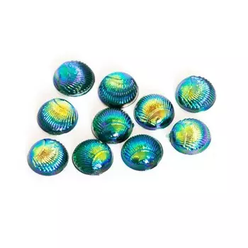 Пластиковый дизайн POLE «Круглый», павлин, 10 шт