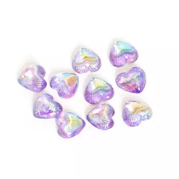 Пластиковый дизайн POLE «Сердце», фиалковый, 10 шт