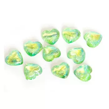 Пластиковый дизайн POLE «Сердце», салатовый, 10 шт