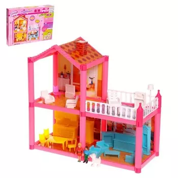 Кукольный домик, двухэтажный, с аксессуарами