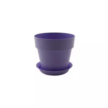Пластиковый горшок с поддоном «Протея», цвет лавандовый