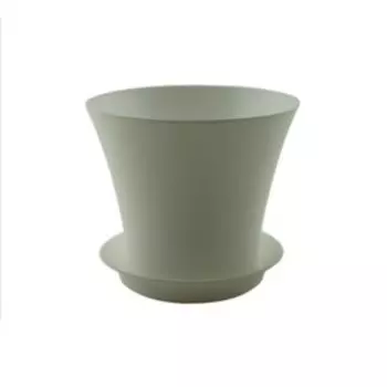 Пластиковый горшок с поддоном «Сити», цвет белый