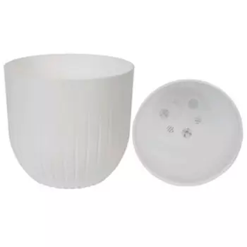 Пластиковый горшок с вкладкой «Альфа», цвет белый