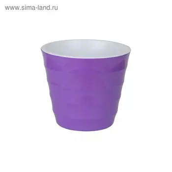 Пластиковый горшок с вкладкой «Лаура», цвет фиолетовый