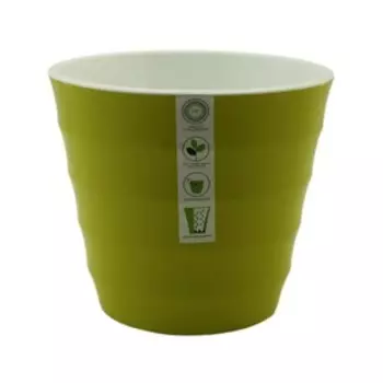 Пластиковый горшок с вкладкой «Лаура», цвет фисташковый