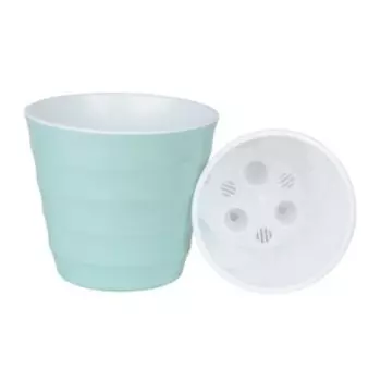 Пластиковый горшок с вкладкой «Лаура», цвет мята