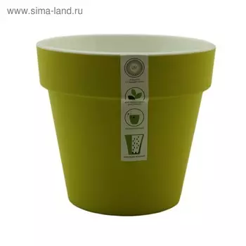Пластиковый горшок с вкладкой «Протея», цвет фисташковый