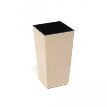 Пластиковый горшок с вкладышем «Финезия», цвет бежевый