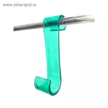 Пластиковый S образный, крючок для ванной, цвет прозрачно-зеленый